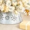 Glitzhome® 21" Snowflake Diecut Metal Tree Collar with Light String